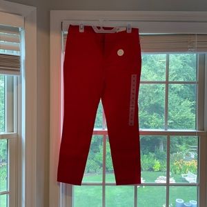 Old Navy red pixie style pants Size 10 with tags